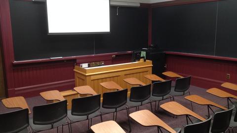 Classroom with movable chairs